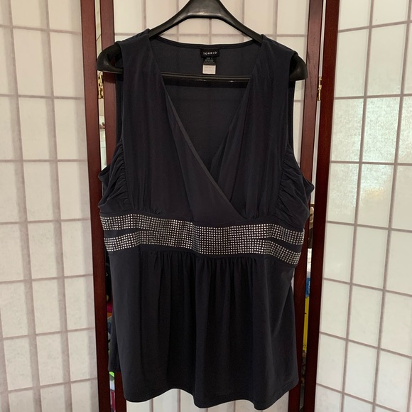 Torrid grey babydoll tank top